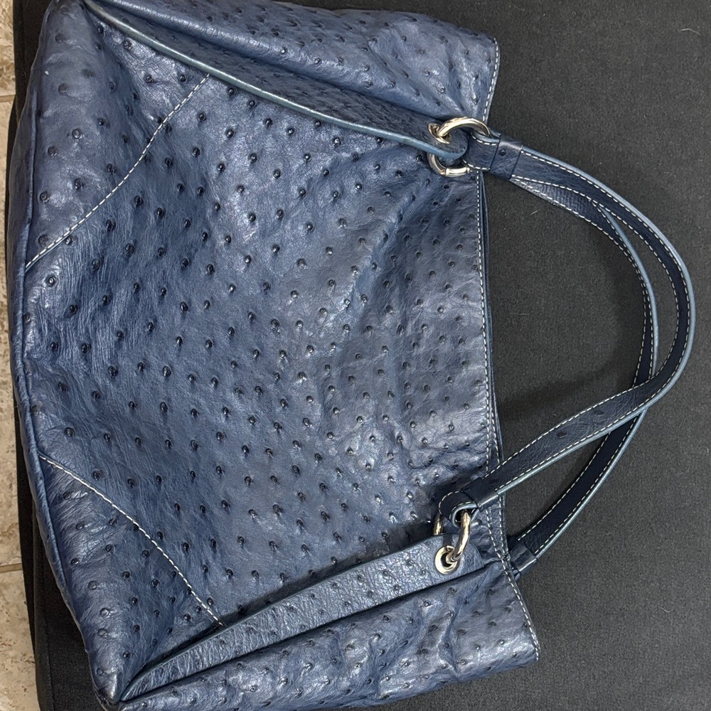Genuine ostrich tote